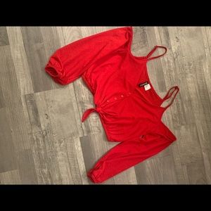 H&M Red Crop Top